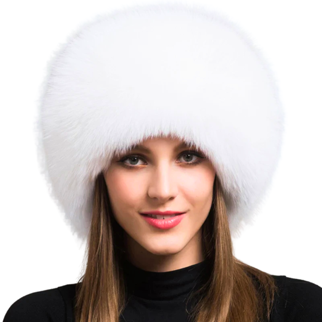 Women's Fur Hat with Full Coverage and Rounded Dome Shape