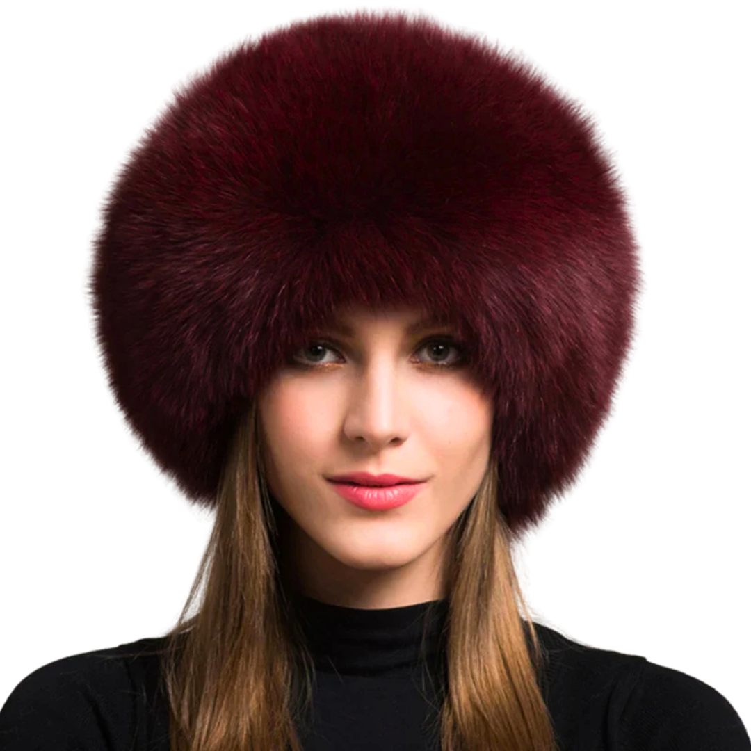 Women's Fur Hat with Full Coverage and Rounded Dome Shape