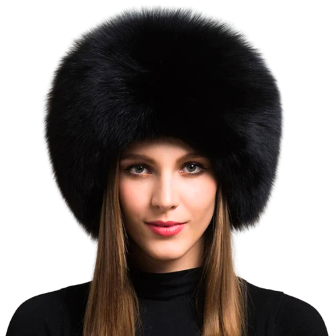 Women's Fur Hat with Full Coverage and Rounded Dome Shape