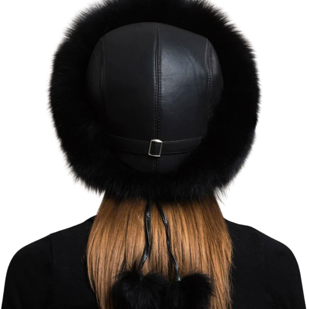 Women's Fur Hat with Full Coverage and Rounded Dome Shape