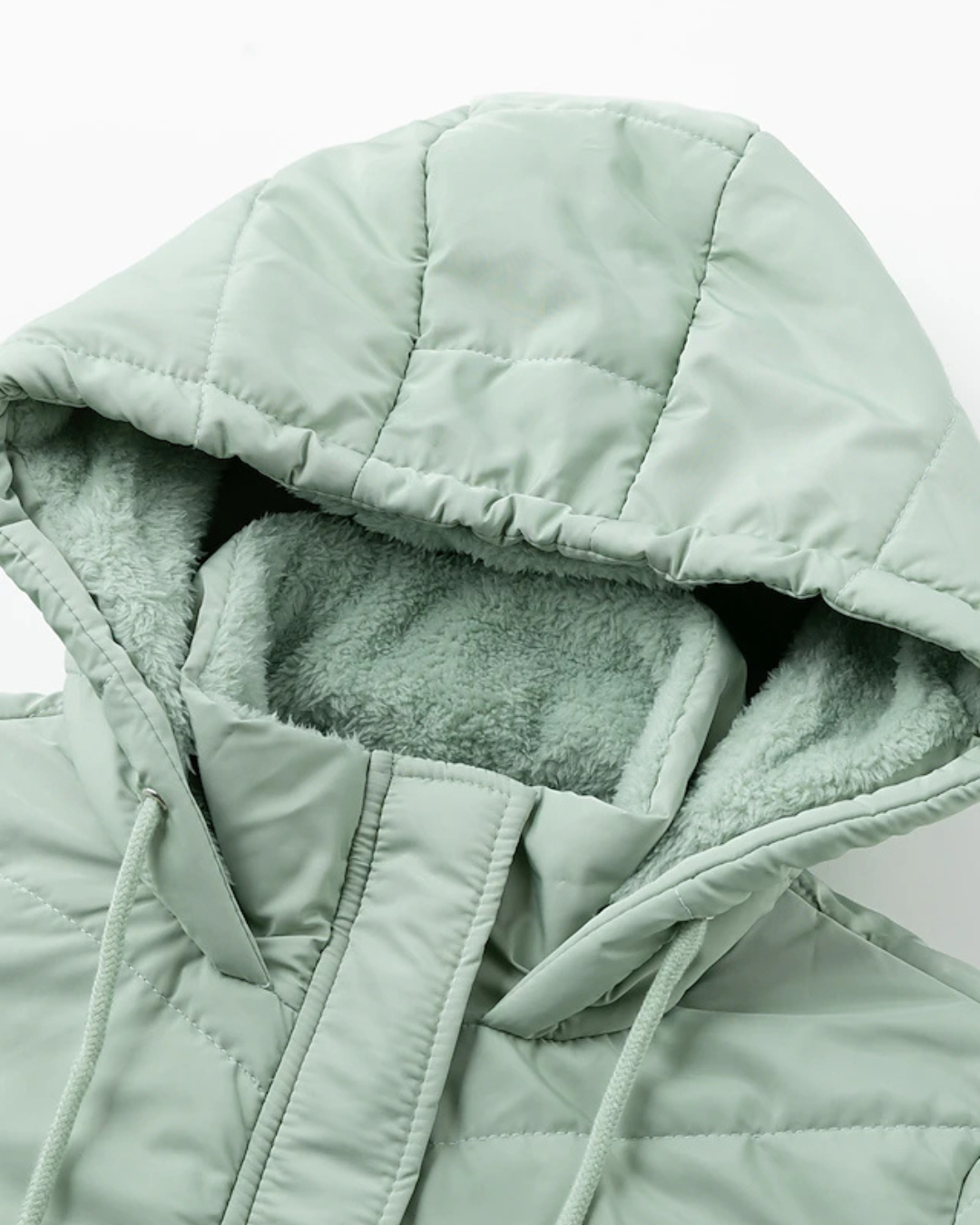 Women's Quilted Parka Coat with Faux Fur Lined Hood