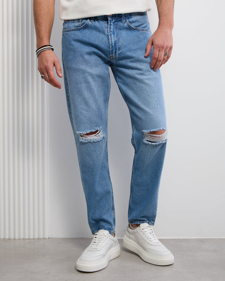 Men's Regular Fit Pants with Rolled Cuffs